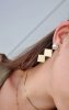 gold earrings made of stainless steel